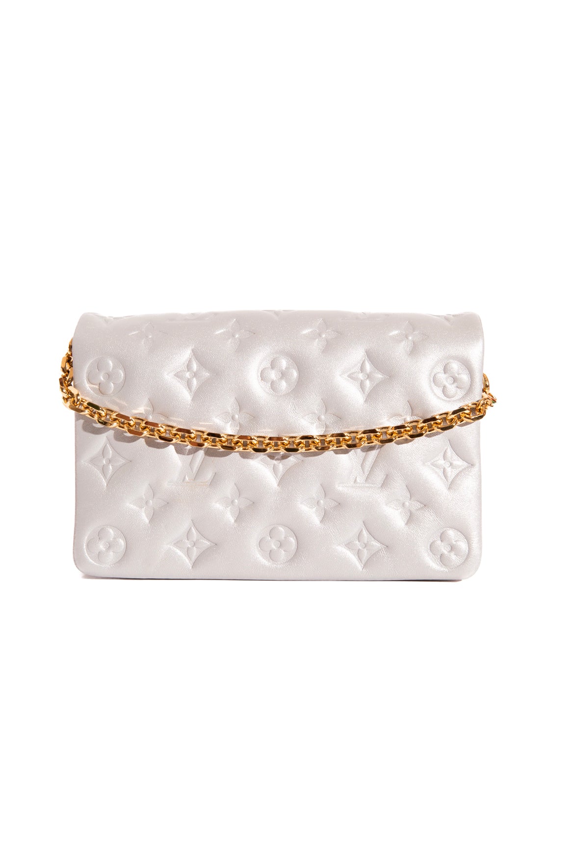 LOUIS VUITTON Silver Coussin Pochette