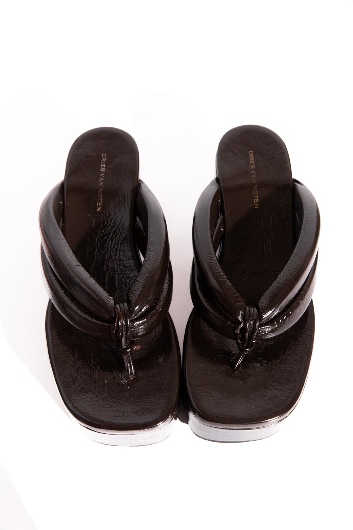 DRIES VAN NOTEN Brown Platform Sandals (Sz. 36.5)