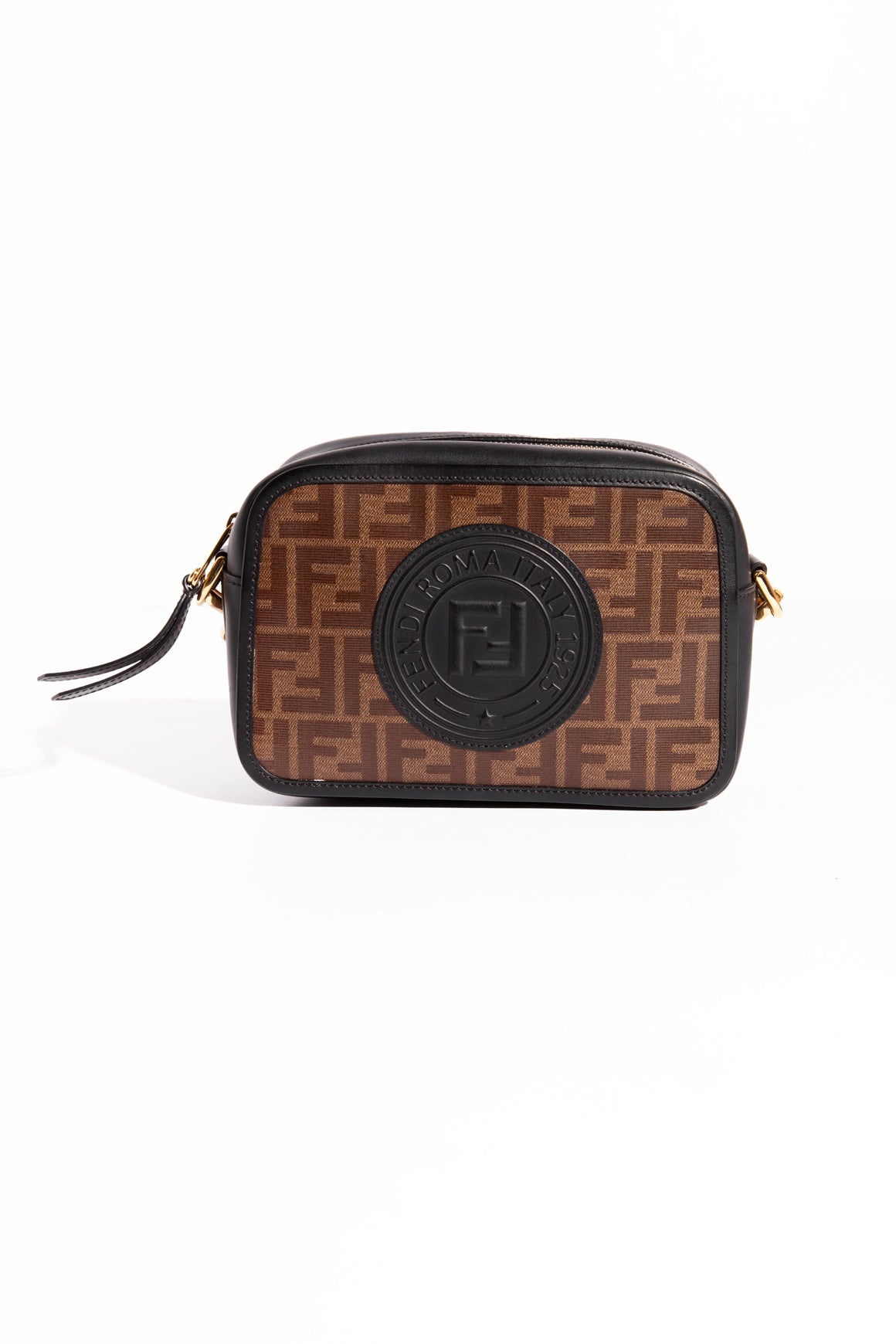 FENDI Brown + Black 'Roma Italy 1925' FF Camera Bag