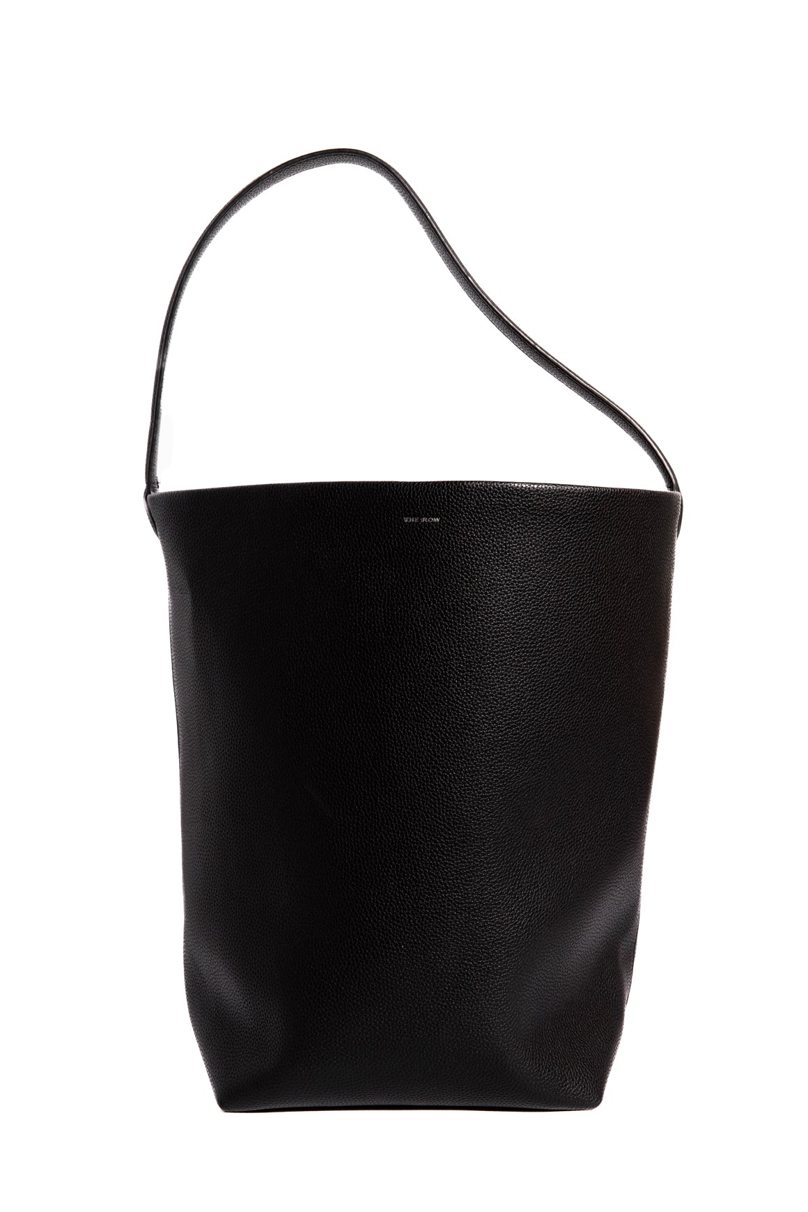 THE ROW Black N/S Park Tote in Grained Leather