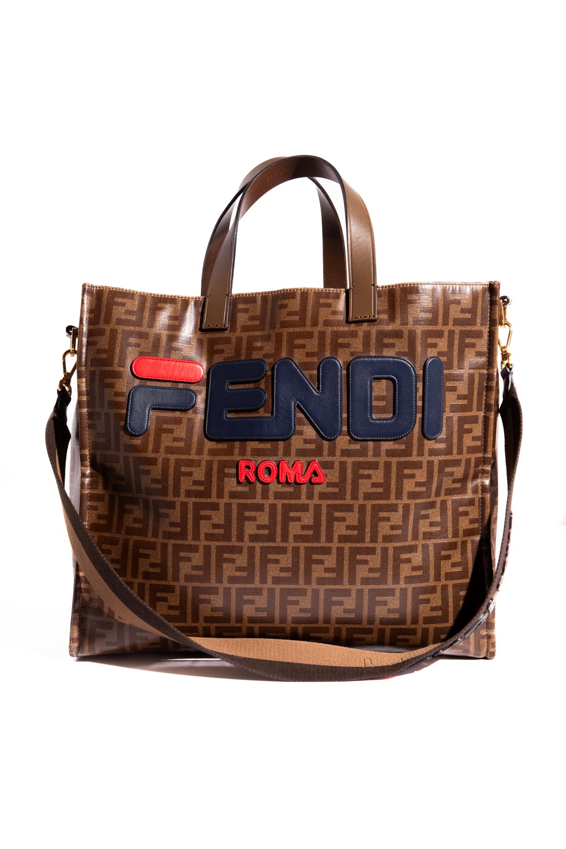 FENDI Zucca FF x Fila Mania Shopping Tote Large