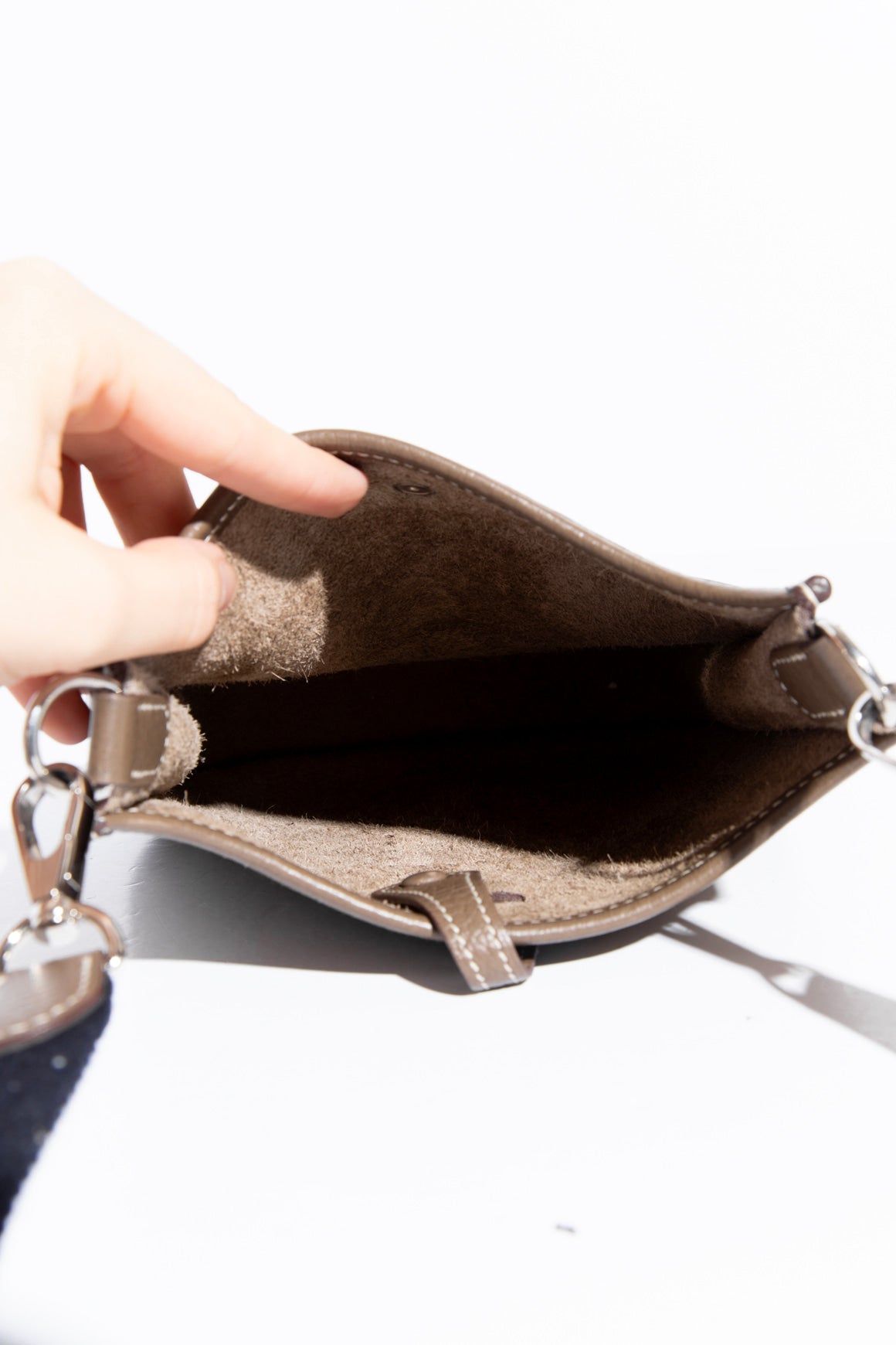 HERMES Etoupe Clemence Evelyn TPM Mini