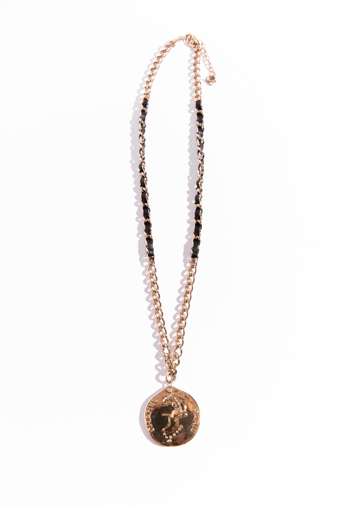 CHANEL Gold Medallion Necklace