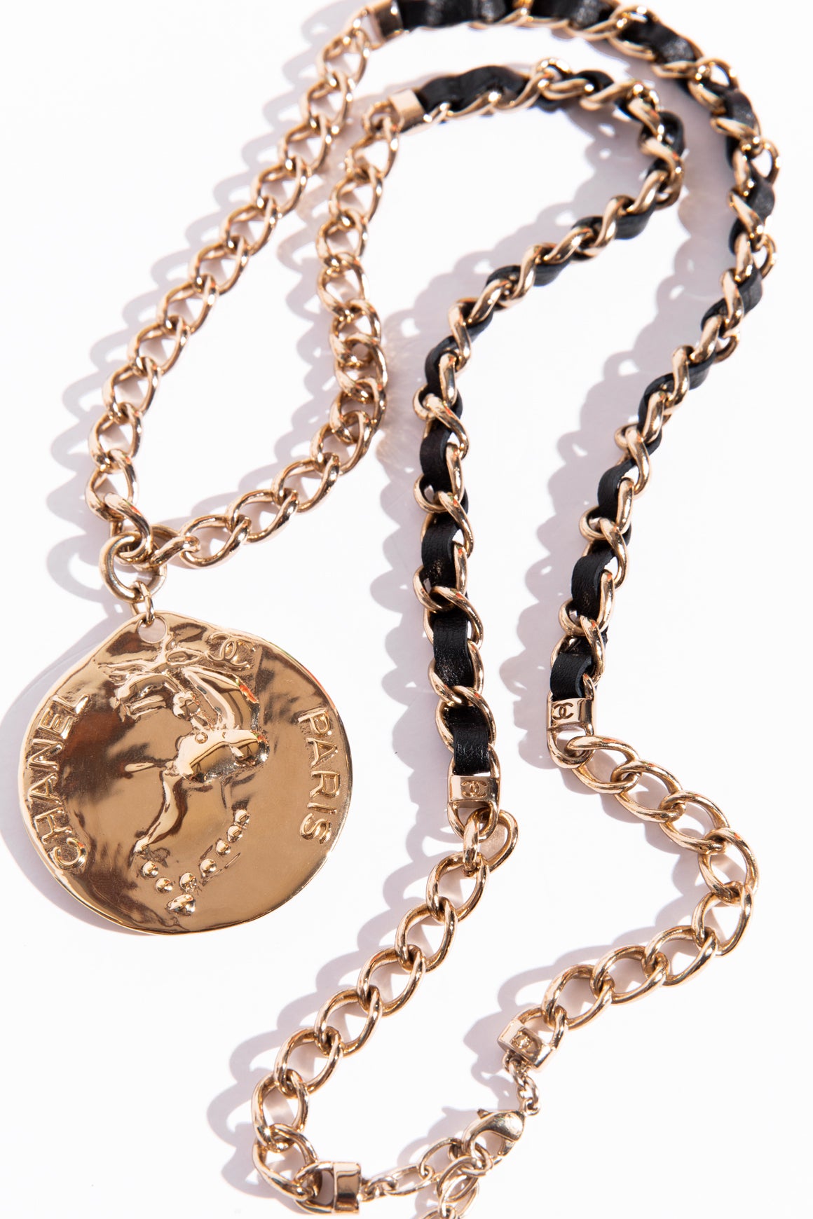 CHANEL Gold Medallion Necklace