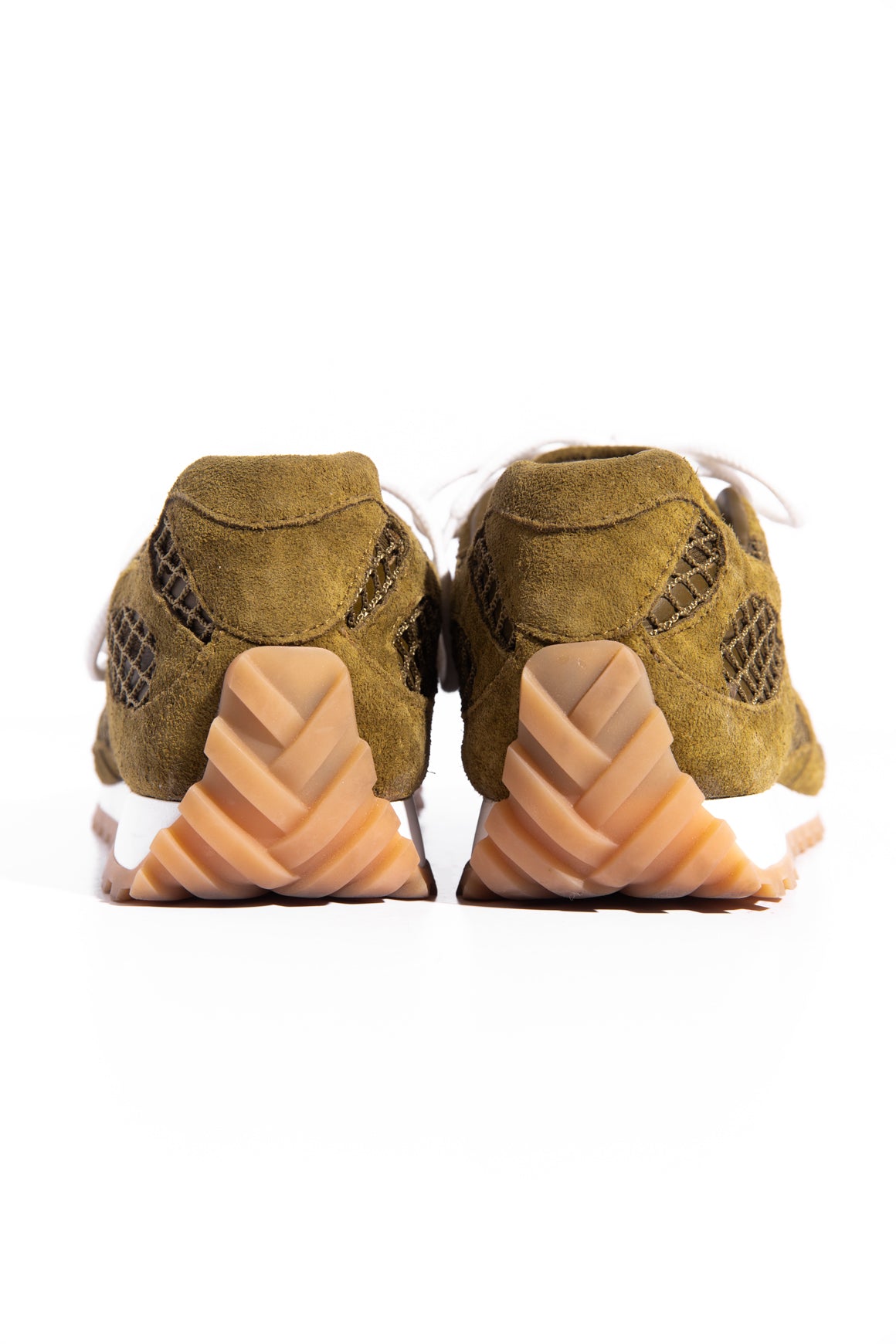 BOTTEGA VENETA Olive Green "Orbit" Sneakers (Sz. 36)
