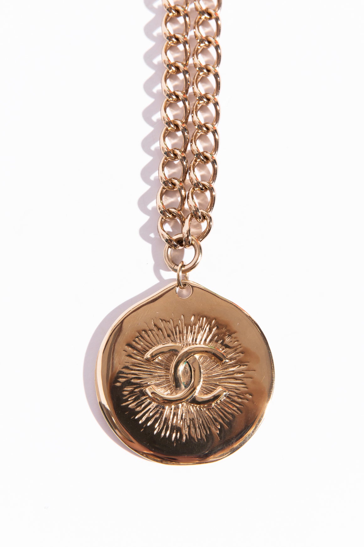 CHANEL Gold Medallion Necklace