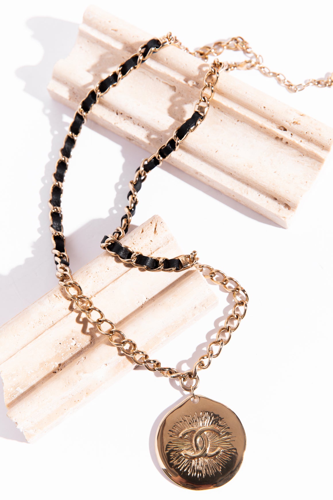 CHANEL Gold Medallion Necklace