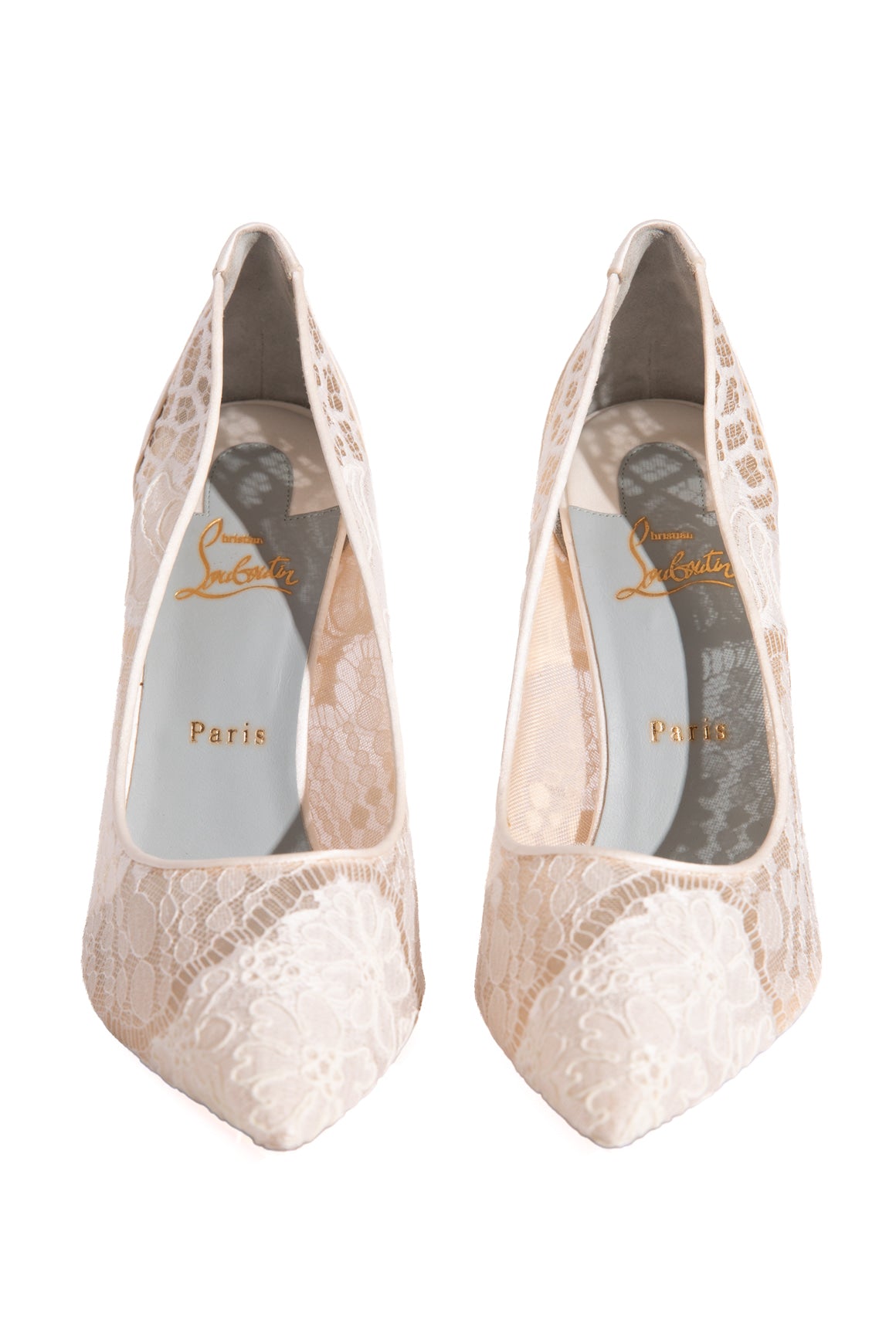 LOUBOUTIN Follies Lace 10mm Pumps (Sz. 42)
