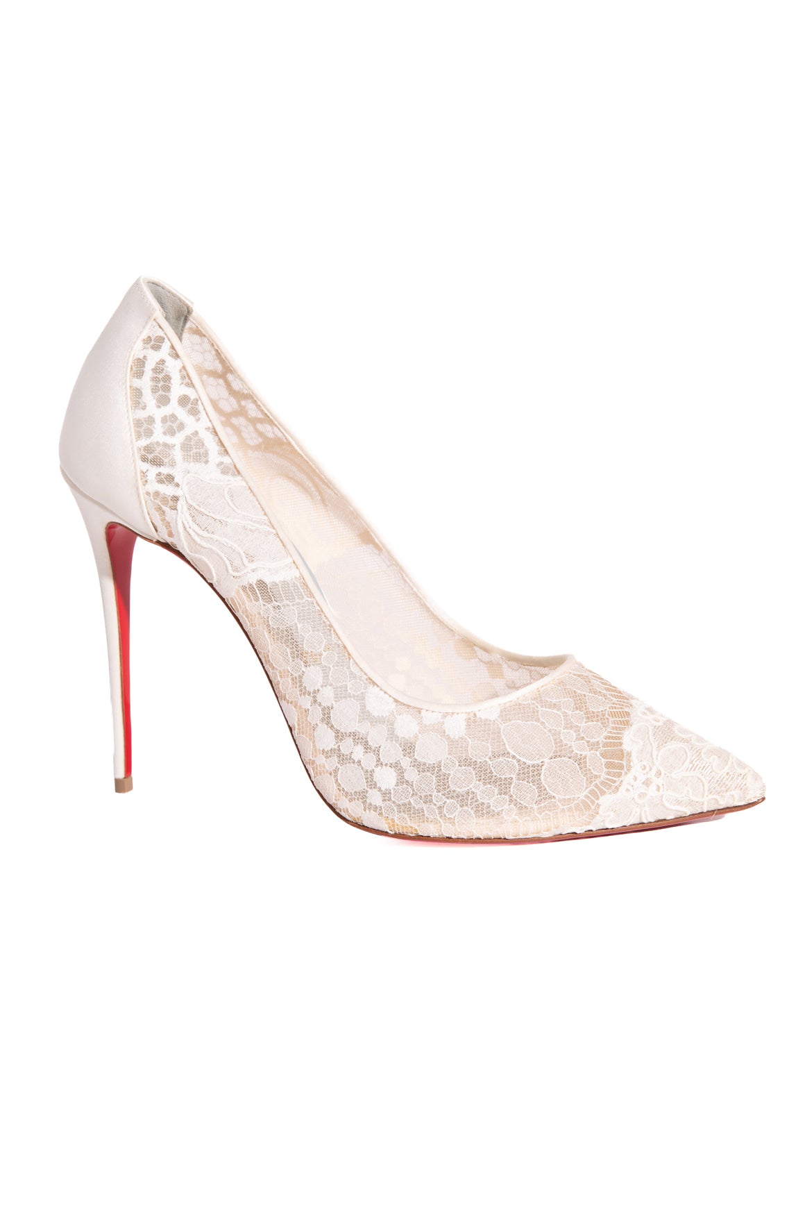 LOUBOUTIN Follies Lace 10mm Pumps (Sz. 42)