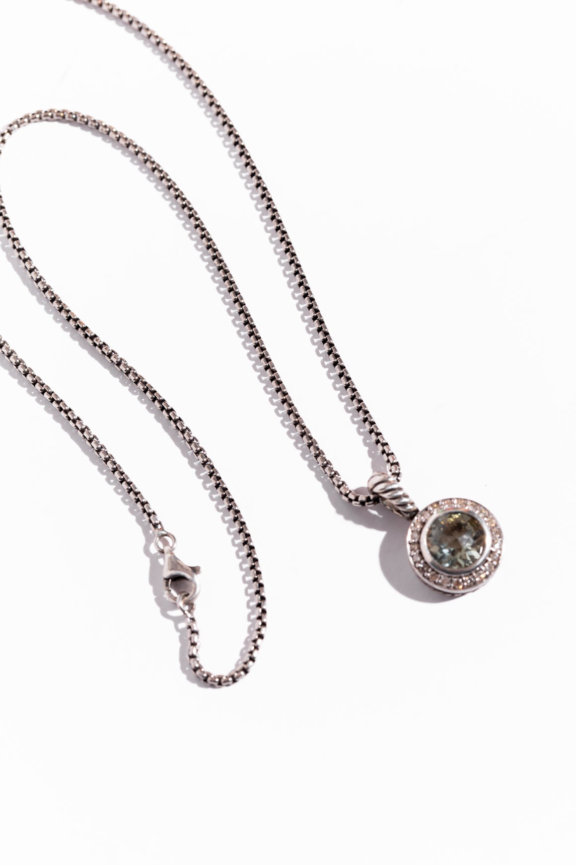 DAVID YURMAN Silver and Prasiolite Petite Cerise Necklace