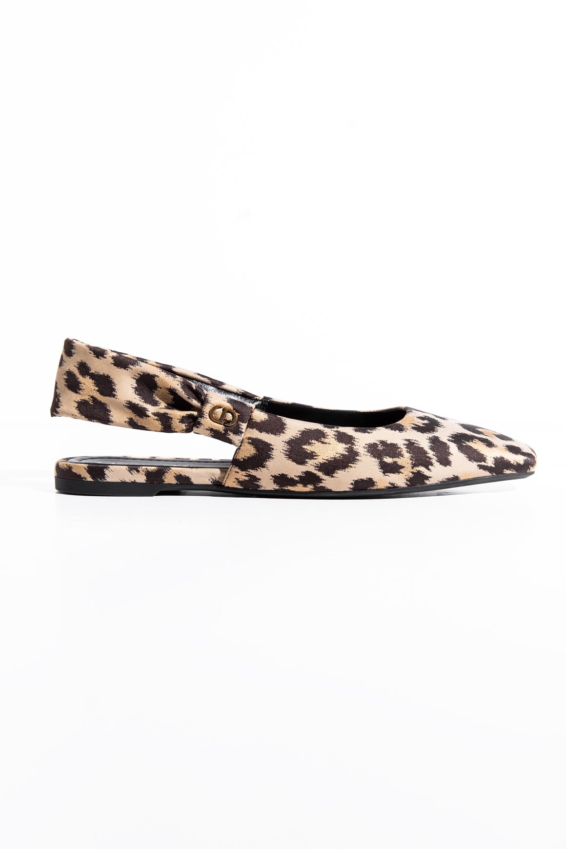 DIOR Tan Black Animal Print Slingback Flat (Sz. 39)