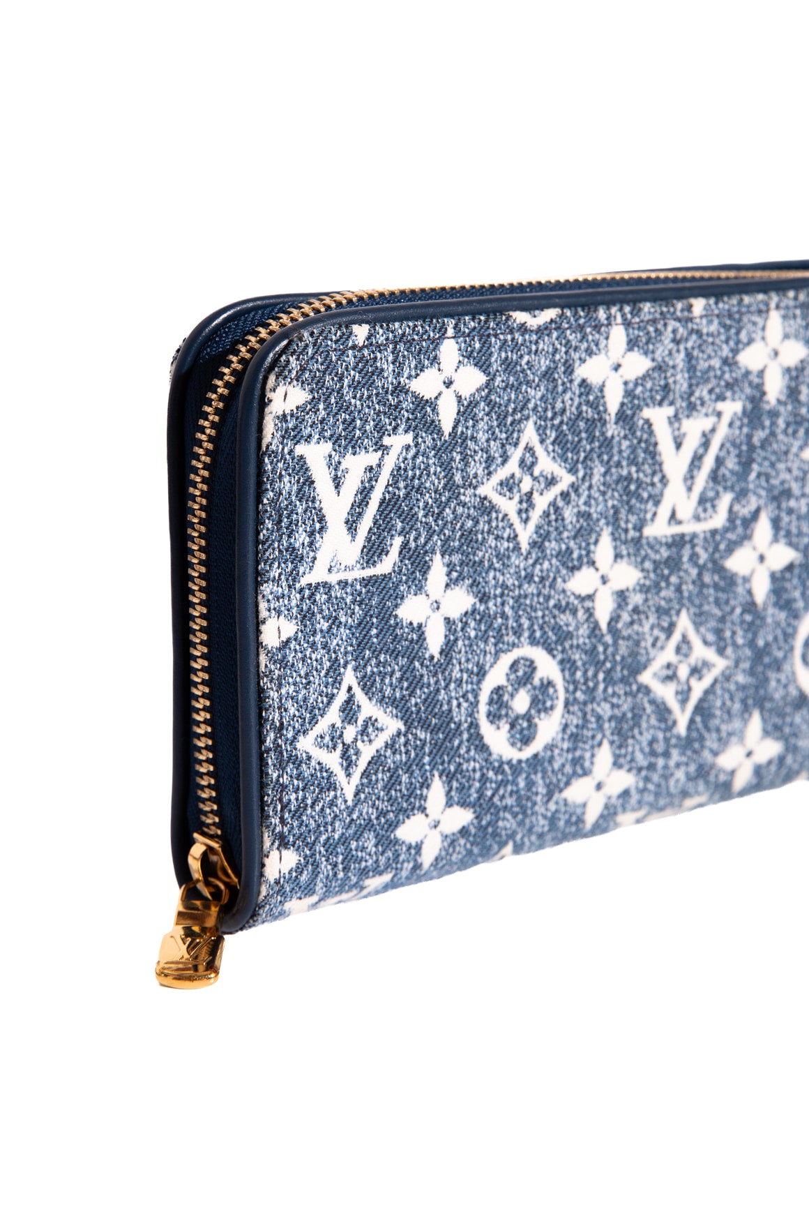 LOUIS VUITTON Denim Monogram Zippy Wallet