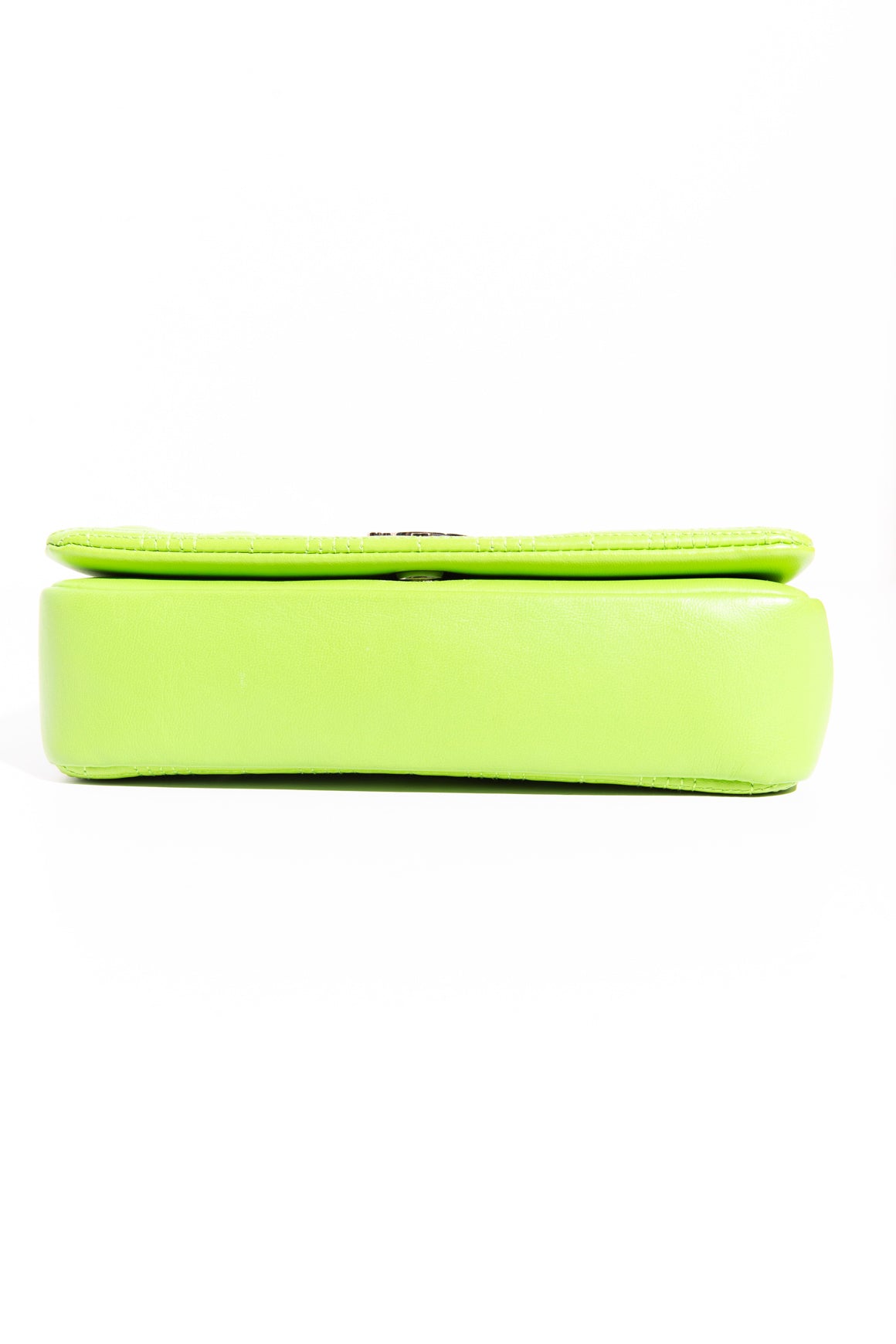 BURBERRY Lime Green Small "Lola" Quilted Shoulder Bag