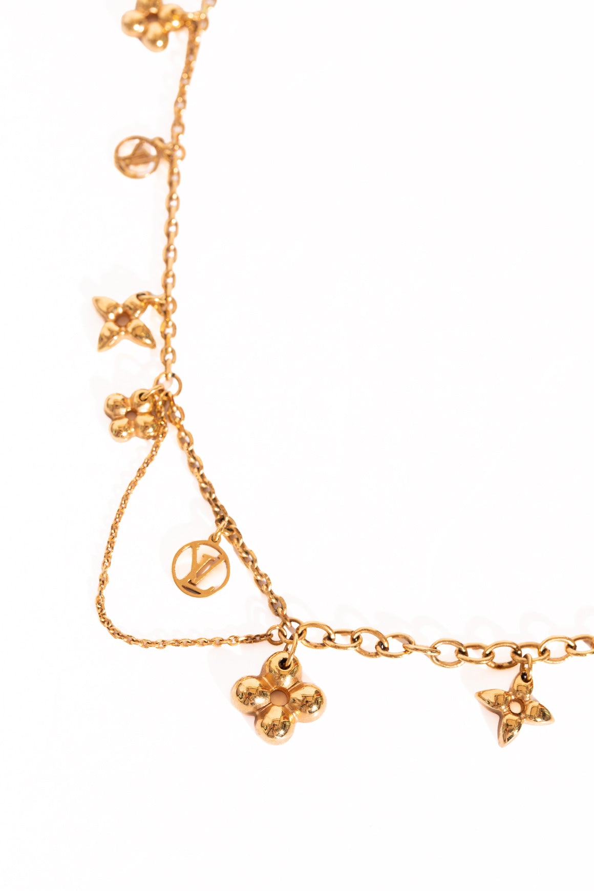 LOUIS VUITTON Gold "Blooming Supple" Necklace