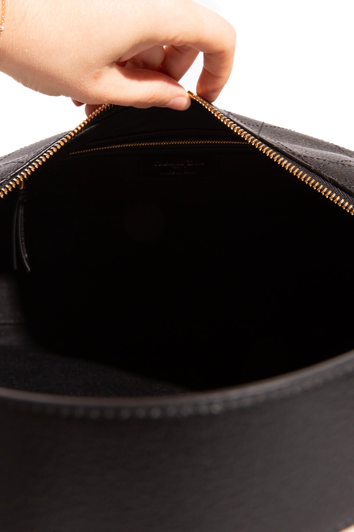 CHRISTIAN DIOR Black Leather Voyage Bag