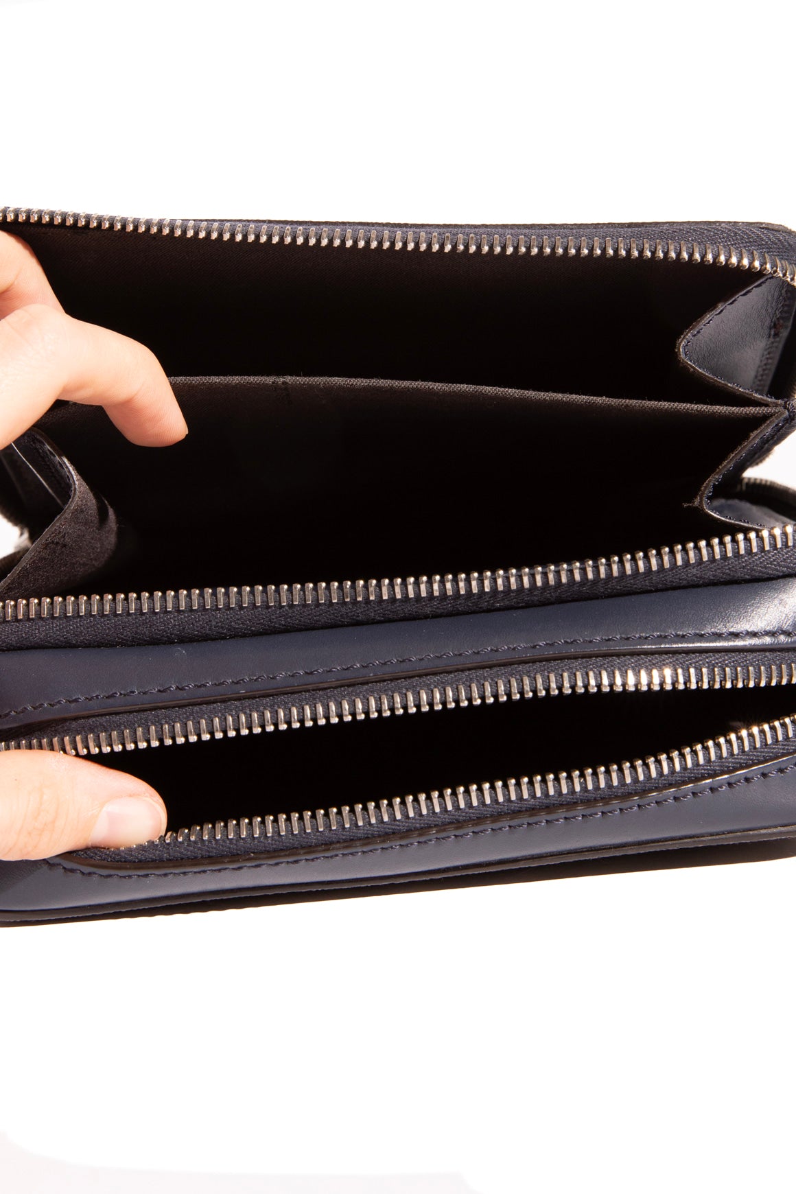 FENDI Navy Calf Leather Camera Bag