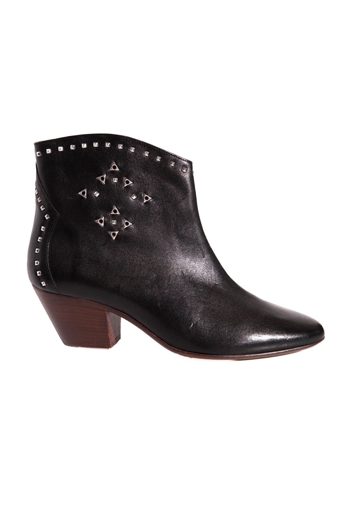 ISABEL MARANT Black Silver Stud Ankle Boots (Sz. 41)