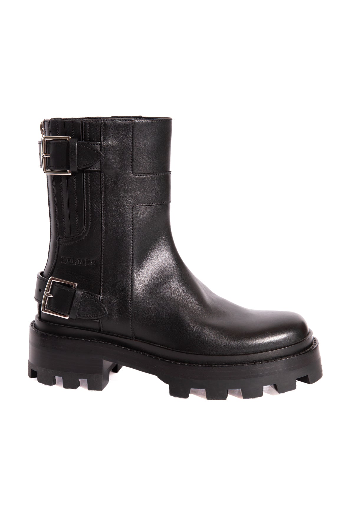 HERMES Black "Jaimy" Ankle Boots (Sz. 37.5)