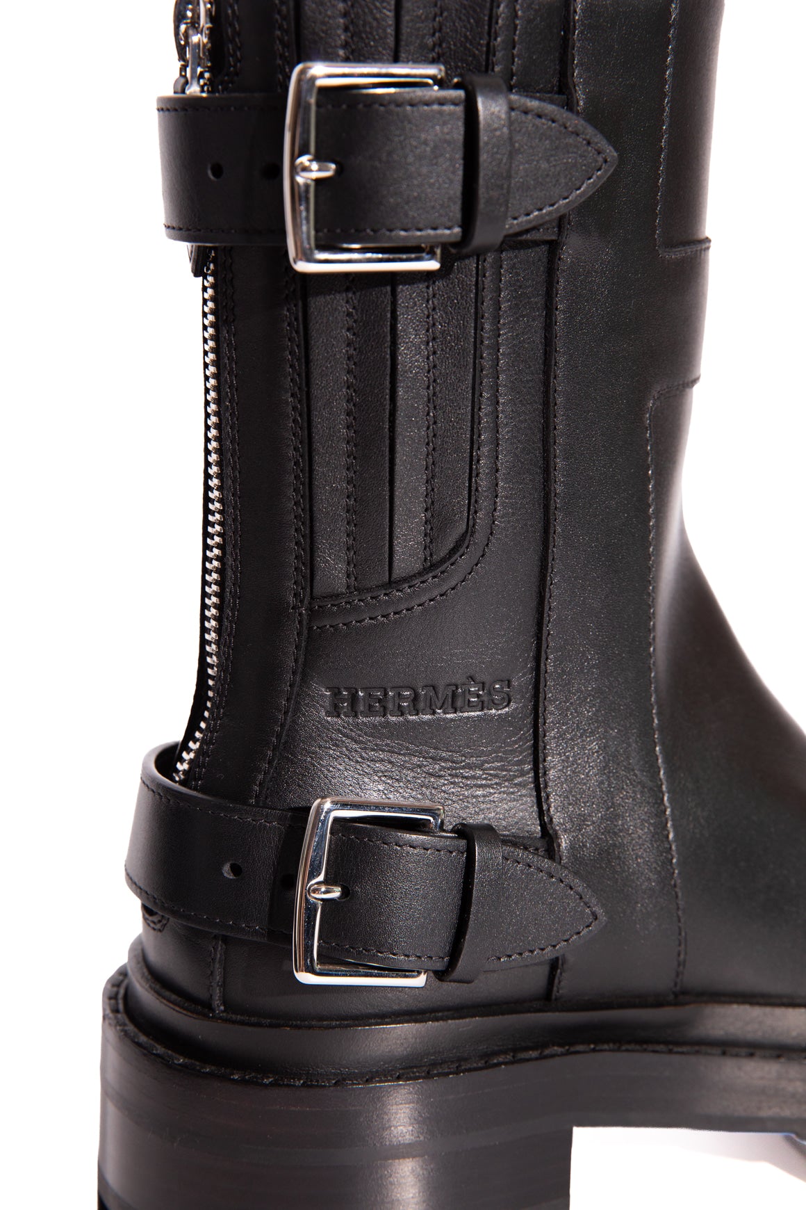 HERMES Black "Jaimy" Ankle Boots (Sz. 37.5)
