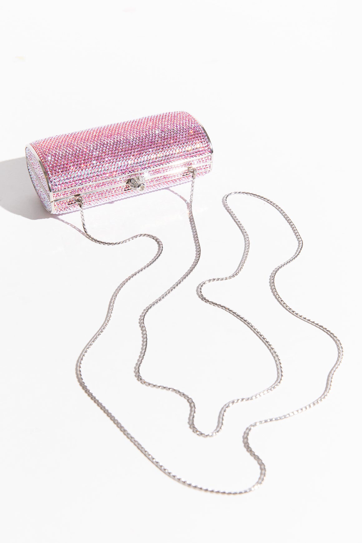 JUDITH LEIBER Pink Crystal Clutch