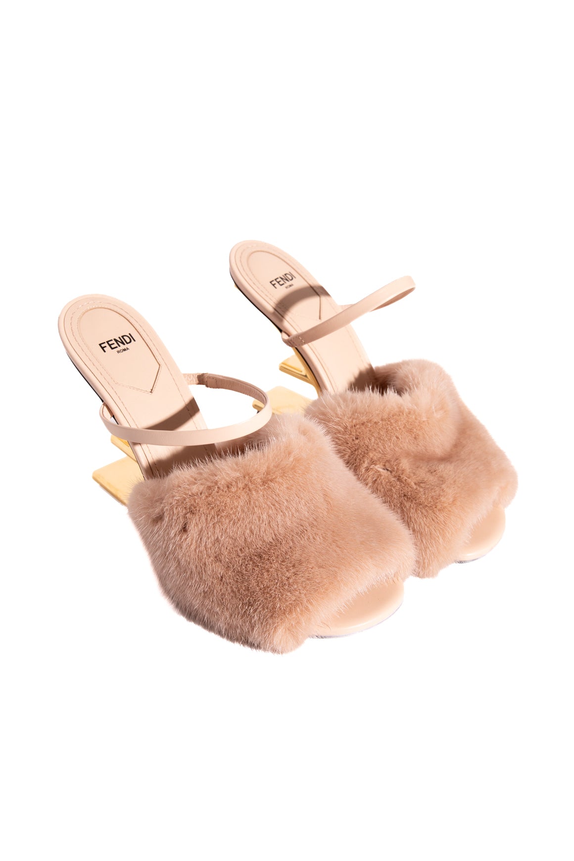 FENDI Pink Mink "Fendi First" Heels (Sz. 39)