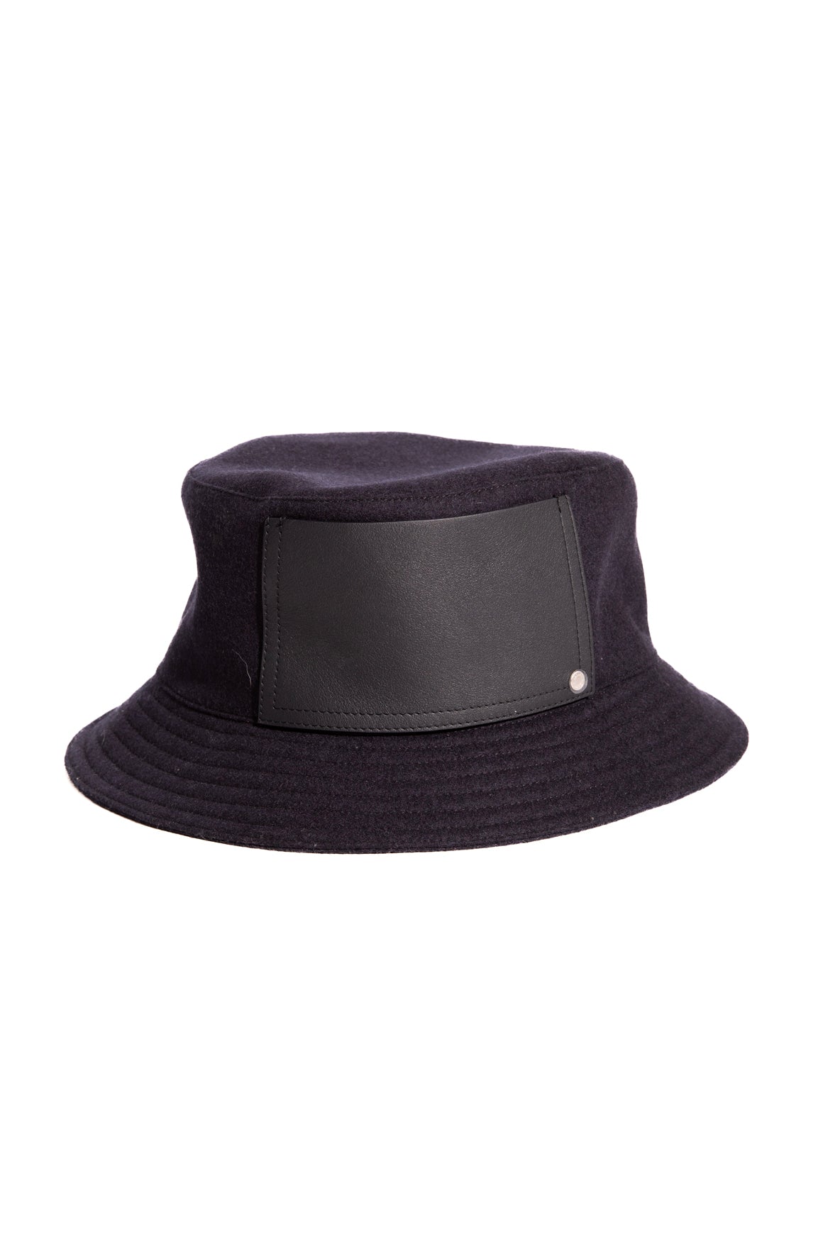 HERMES Navy Chapeau Homme Filipe Flanelle Bucket Hat
