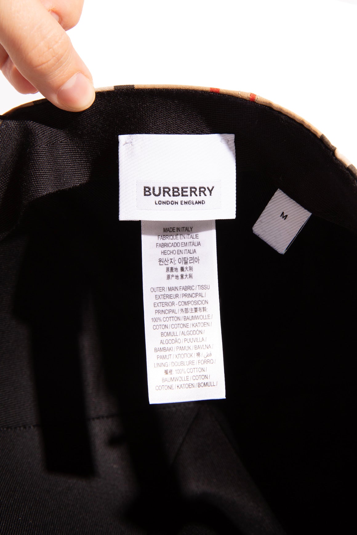 BURBERRY Beige Plaid Ballcap