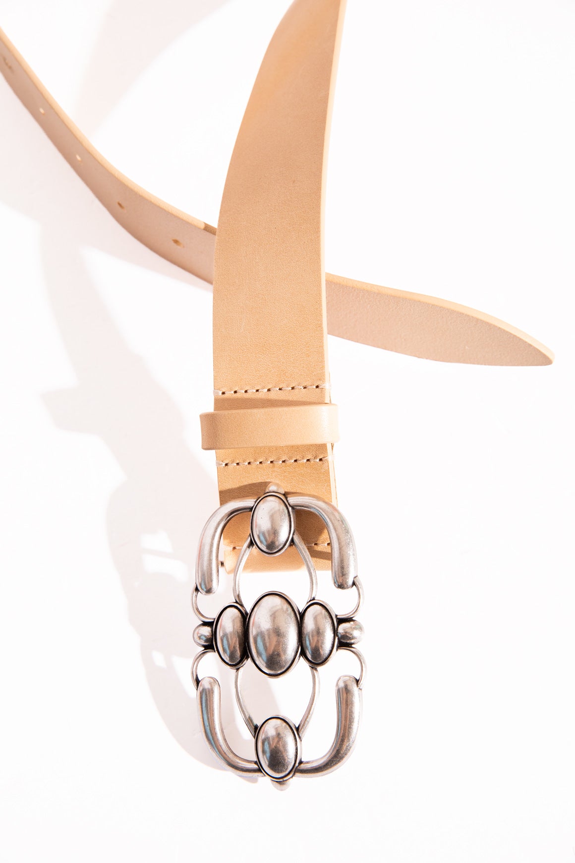 ISABEL MARANT Beige Leather "Mirko Belt (Sz. 90)