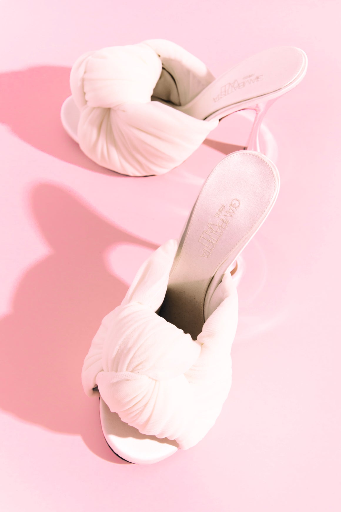 GIAMBATTISTA VALLI White Mesh Knot Heel (Sz.39)