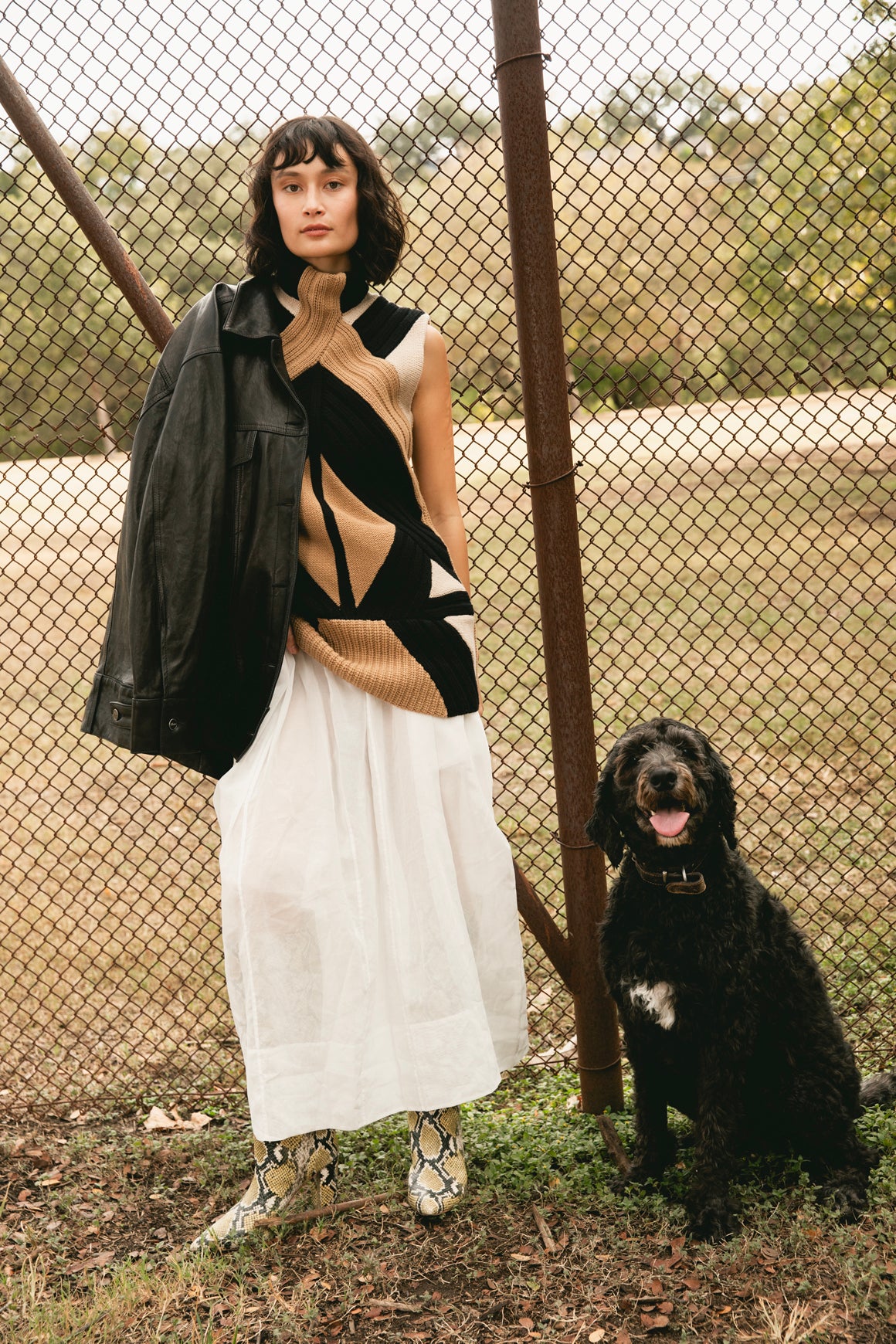 GIVENCHY Mock Neck Longline Sweater Vest (Sz.XS)