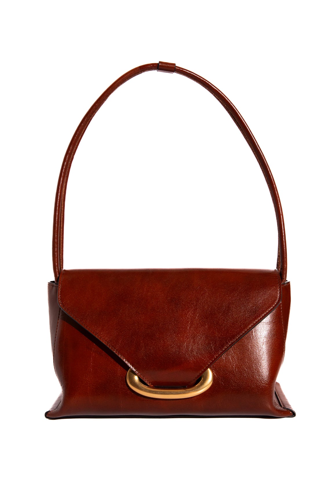 WANDLER Brown Leather Veneto Shoulder Bag