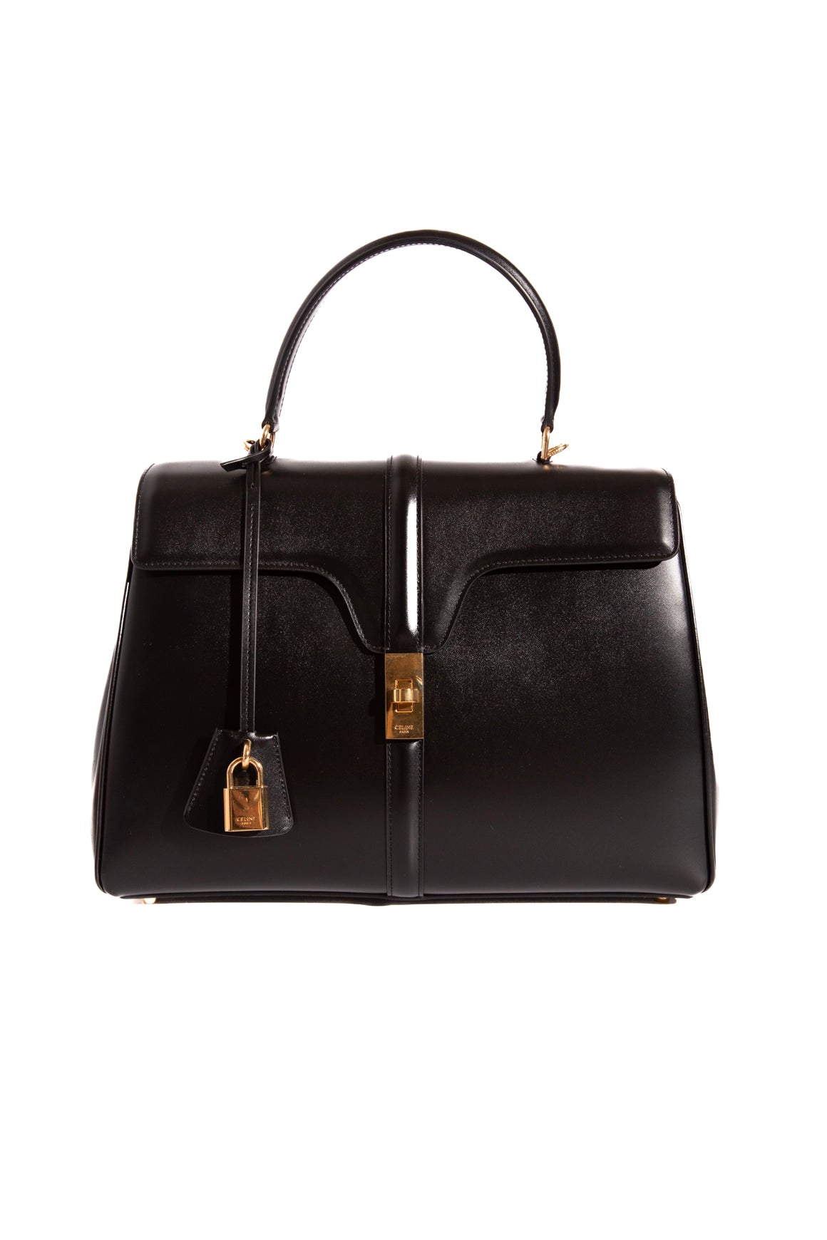 CELINE Black Medium 16 Satchel Bag