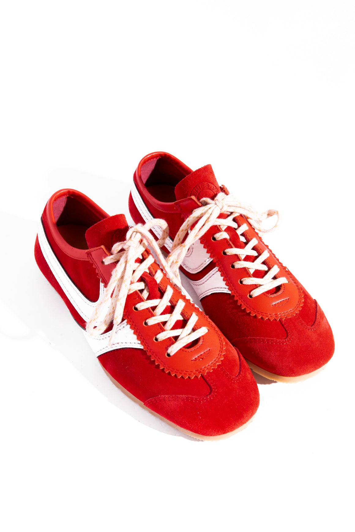 DRIES VAN NOTEN Red Suede Sneakers (Sz. 38)