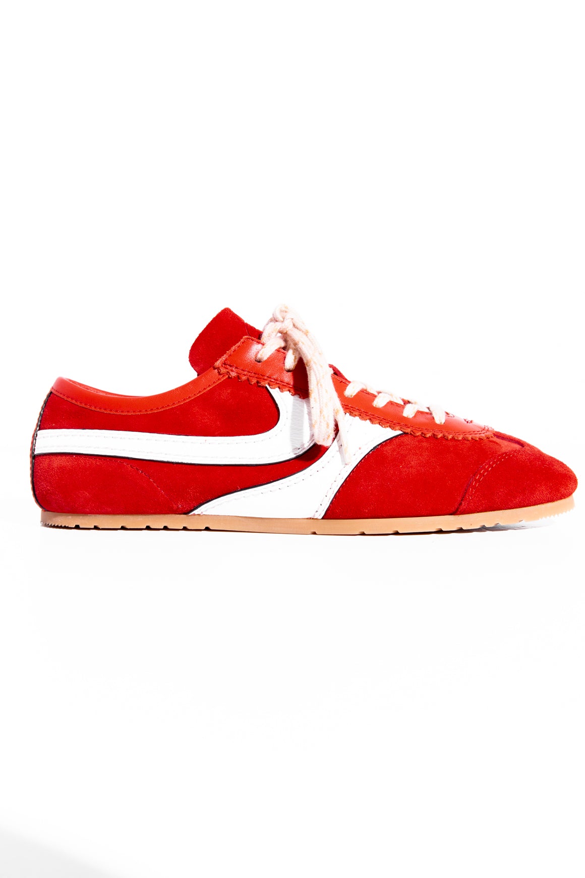 DRIES VAN NOTEN Red Suede Sneakers (Sz. 38)
