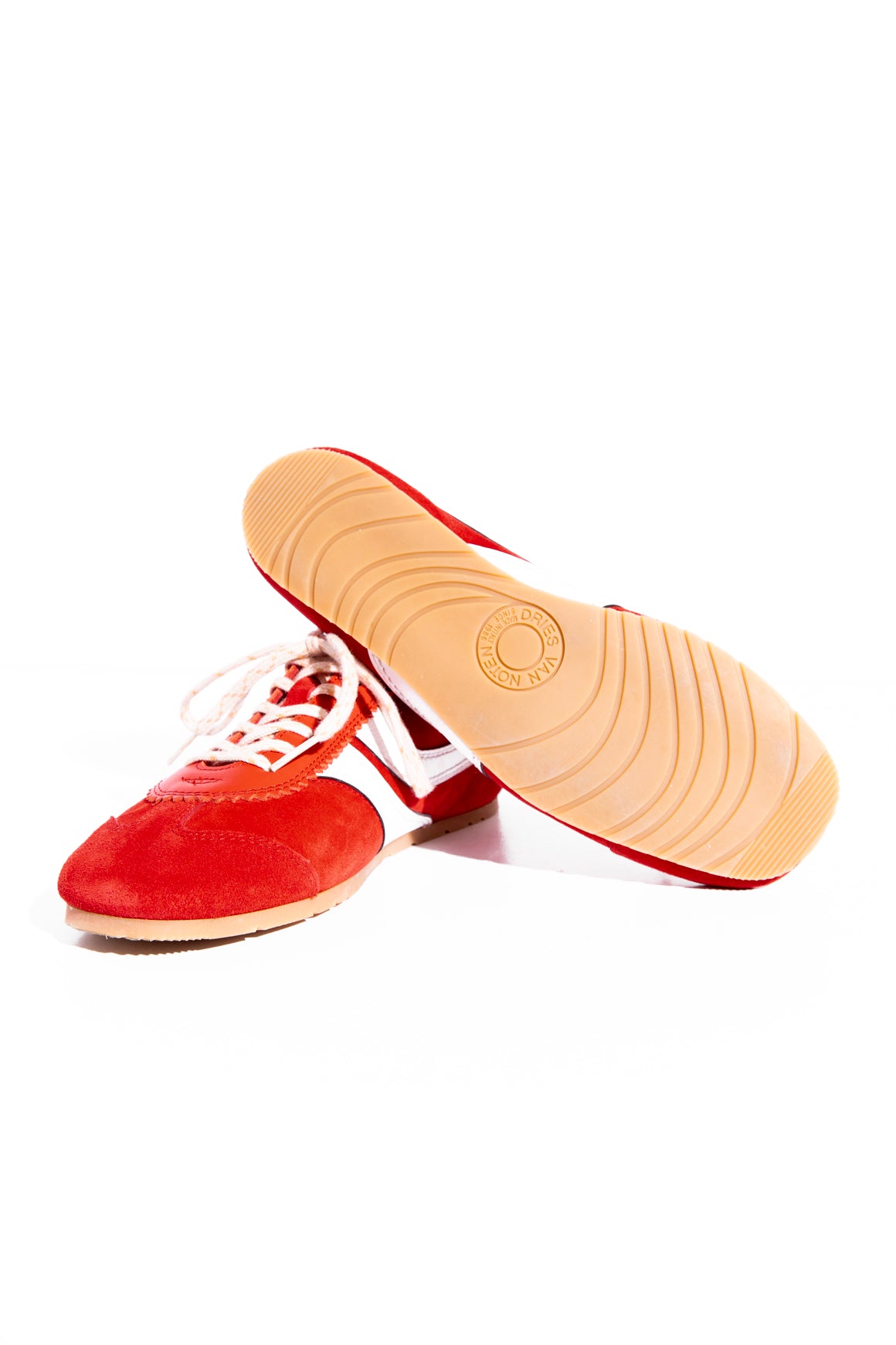 DRIES VAN NOTEN Red Suede Sneakers (Sz. 38)