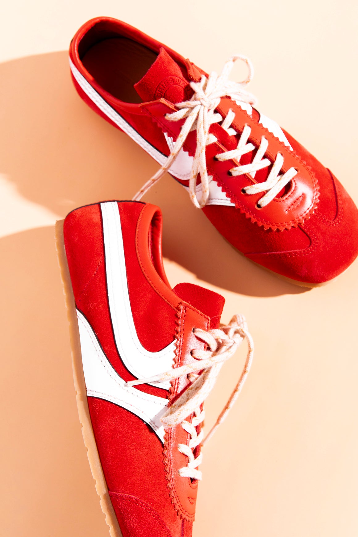 DRIES VAN NOTEN Red Suede Sneakers (Sz. 38)