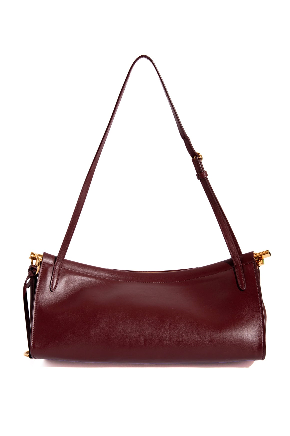 ALAIA Burgundy Le Click East + West Bag