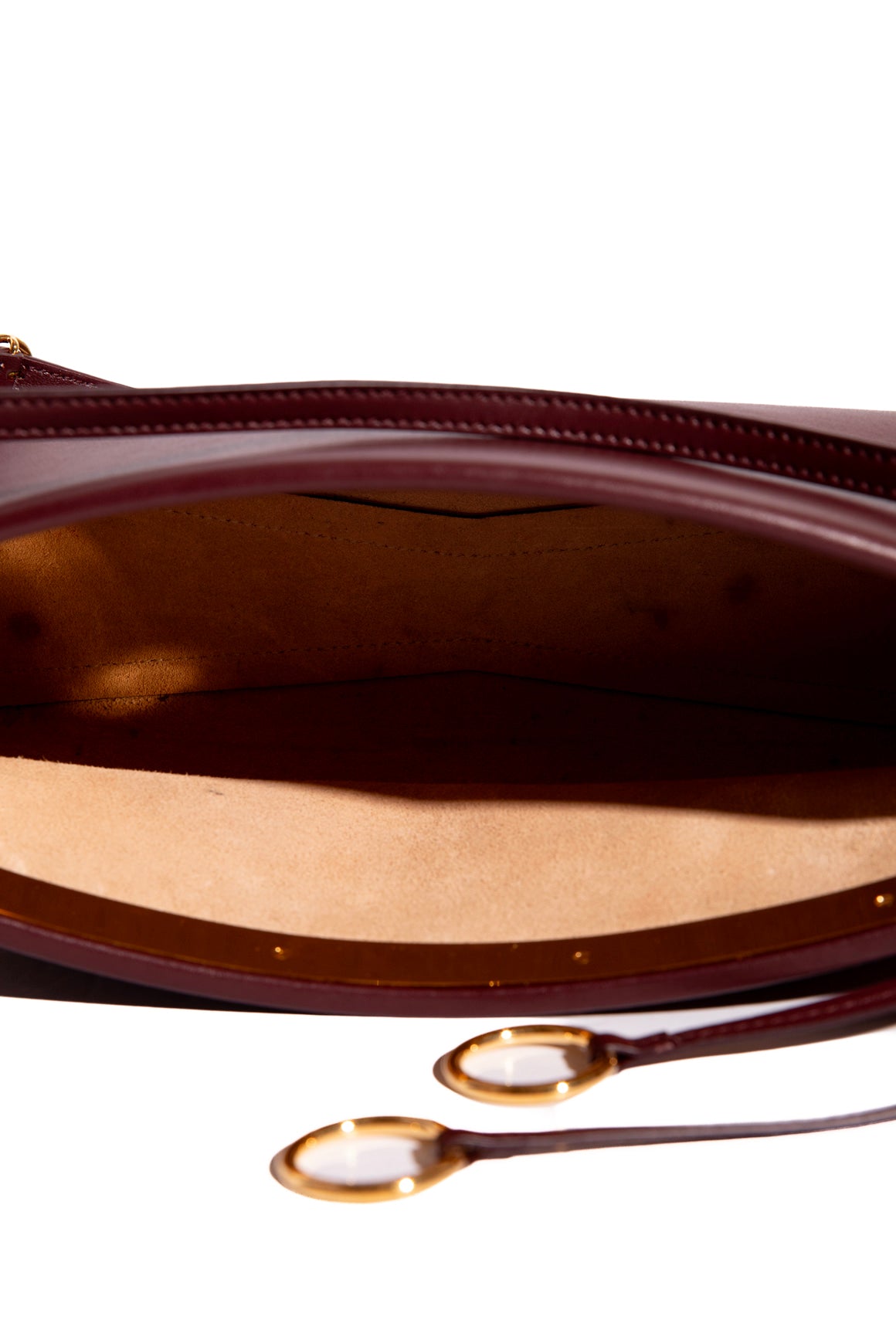 ALAIA Burgundy Le Click East + West Bag