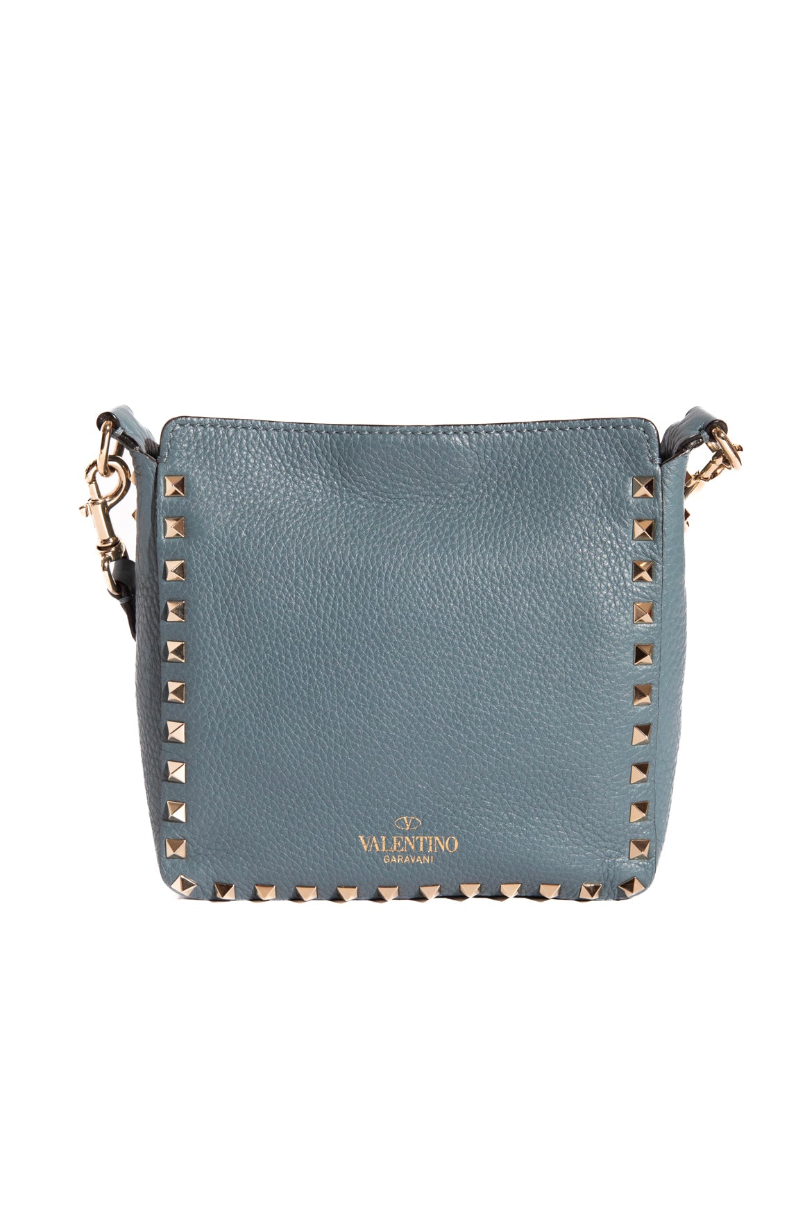 VALENTINO Teal Rockstud Signature Crossbody Messenger