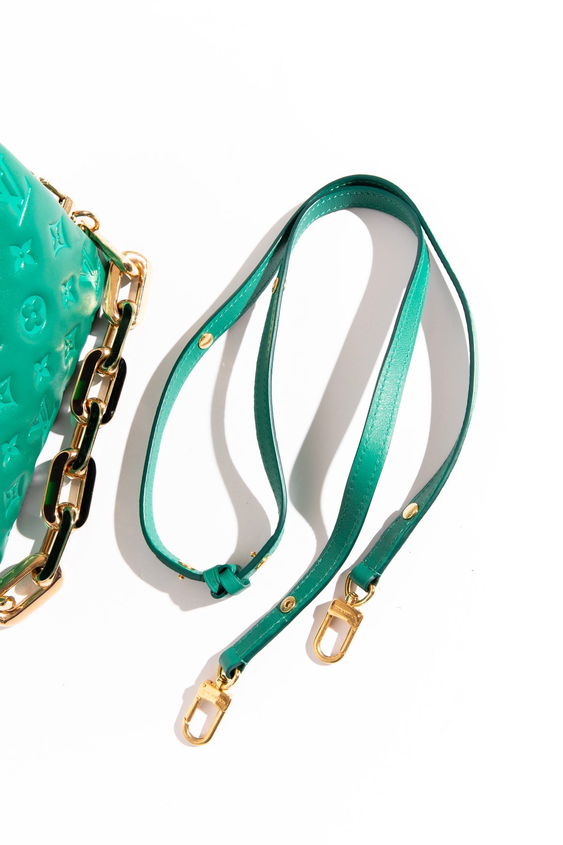 LOUIS VUITTON Green LV Coussin BB Handbag