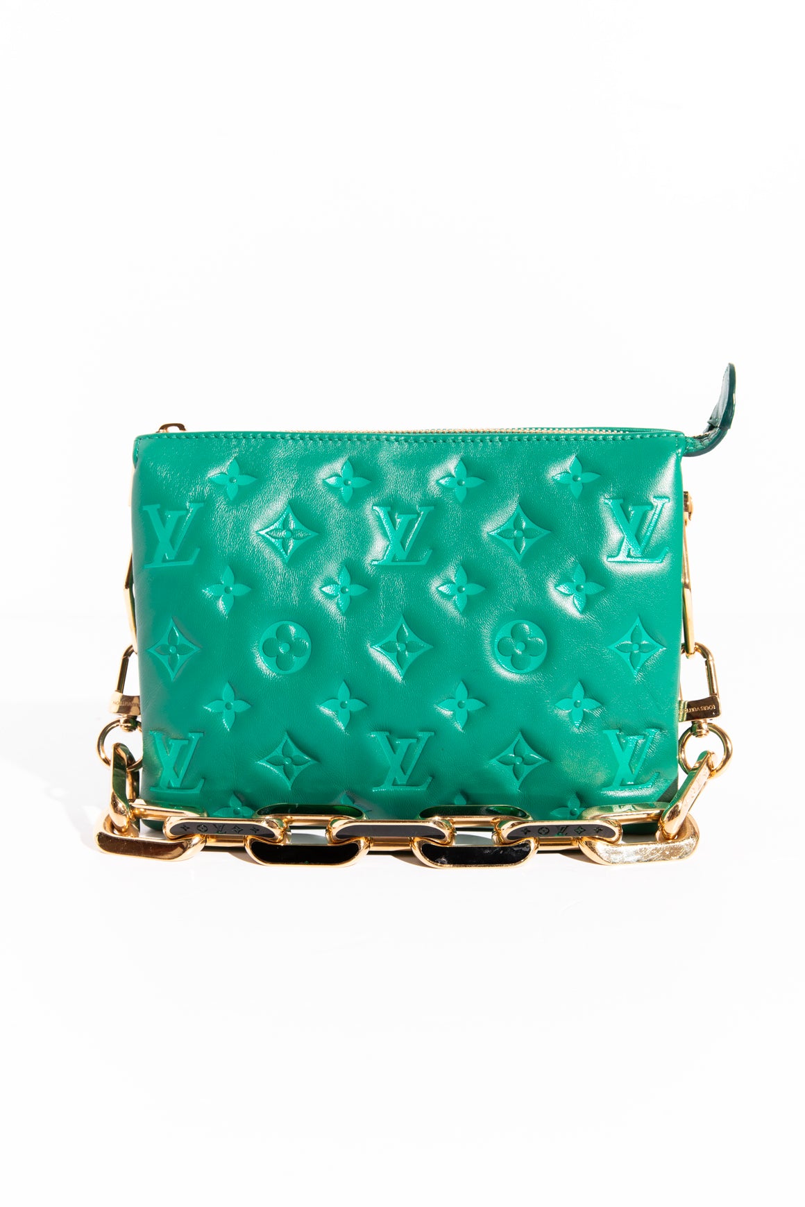 LOUIS VUITTON Green LV Coussin BB Handbag