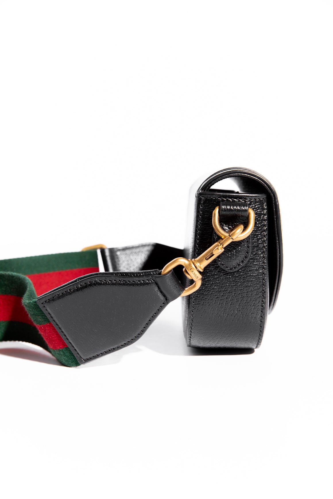 GUCCI X ADIDAS Black & White Leather Mini Shoulder Bag