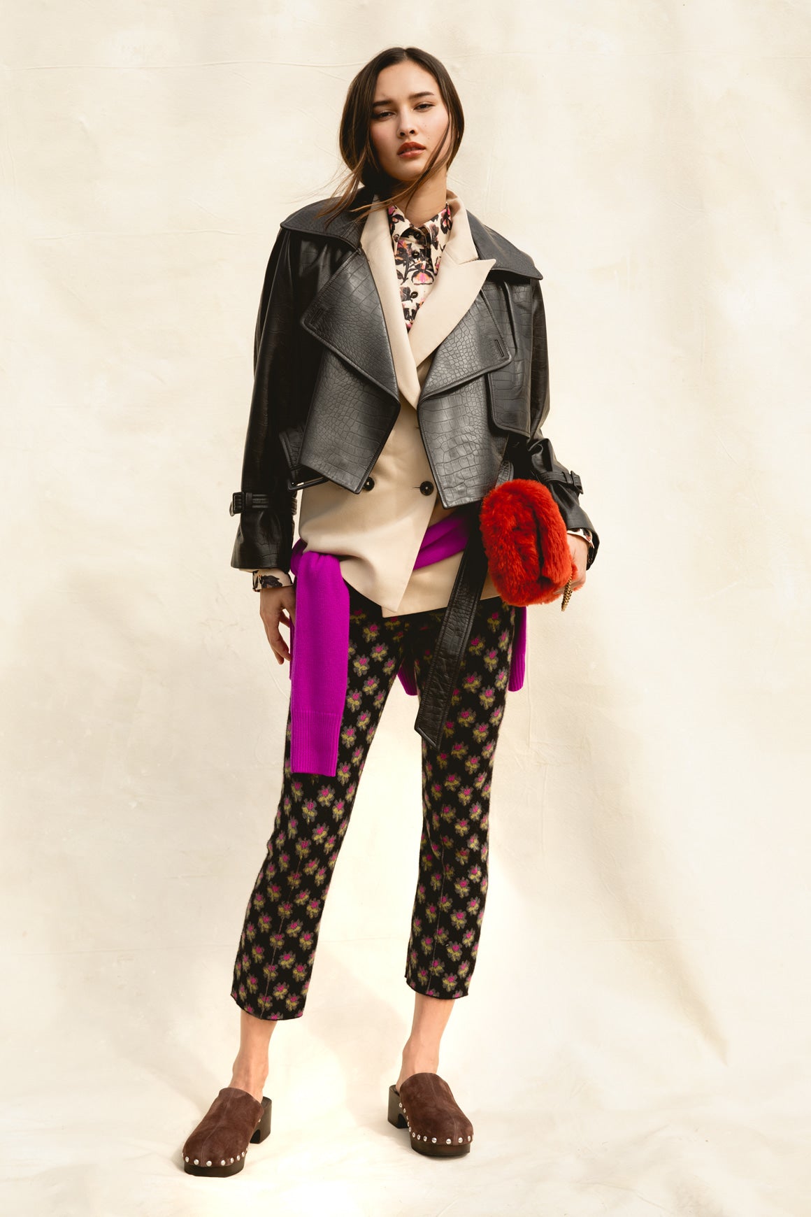 RACHEL COMEY Printed Alpaca Knit Pants (Sz. XS)