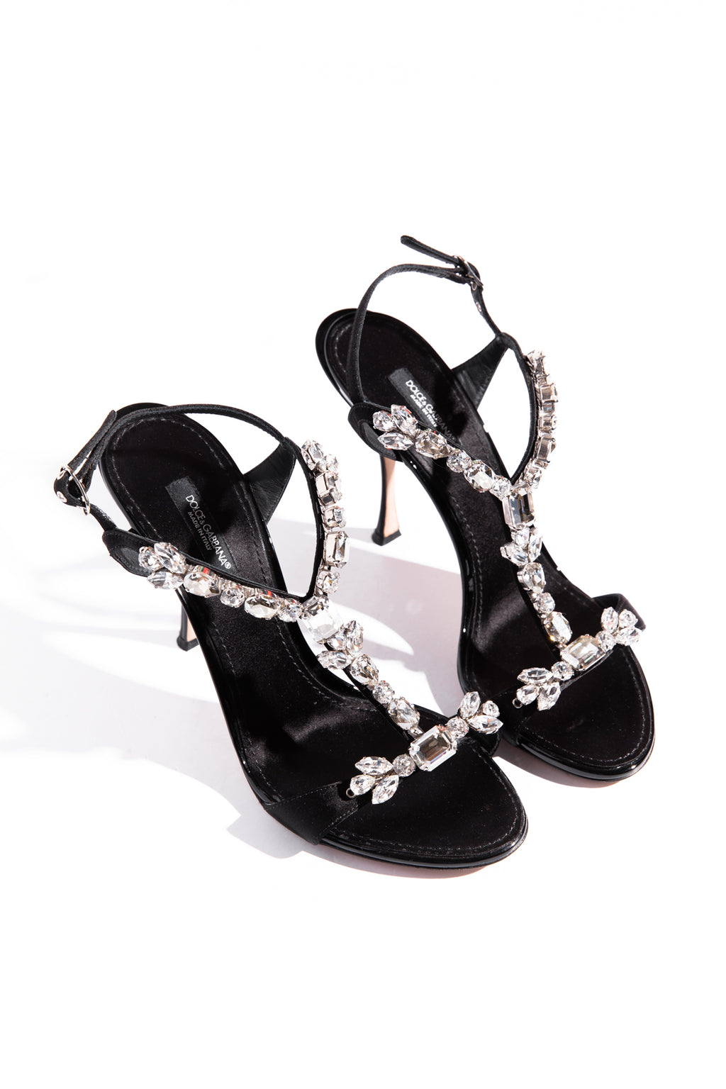 DOLCE & GABBANA Black Rhinestone Heels (Sz. 38) | MOSS Consignment