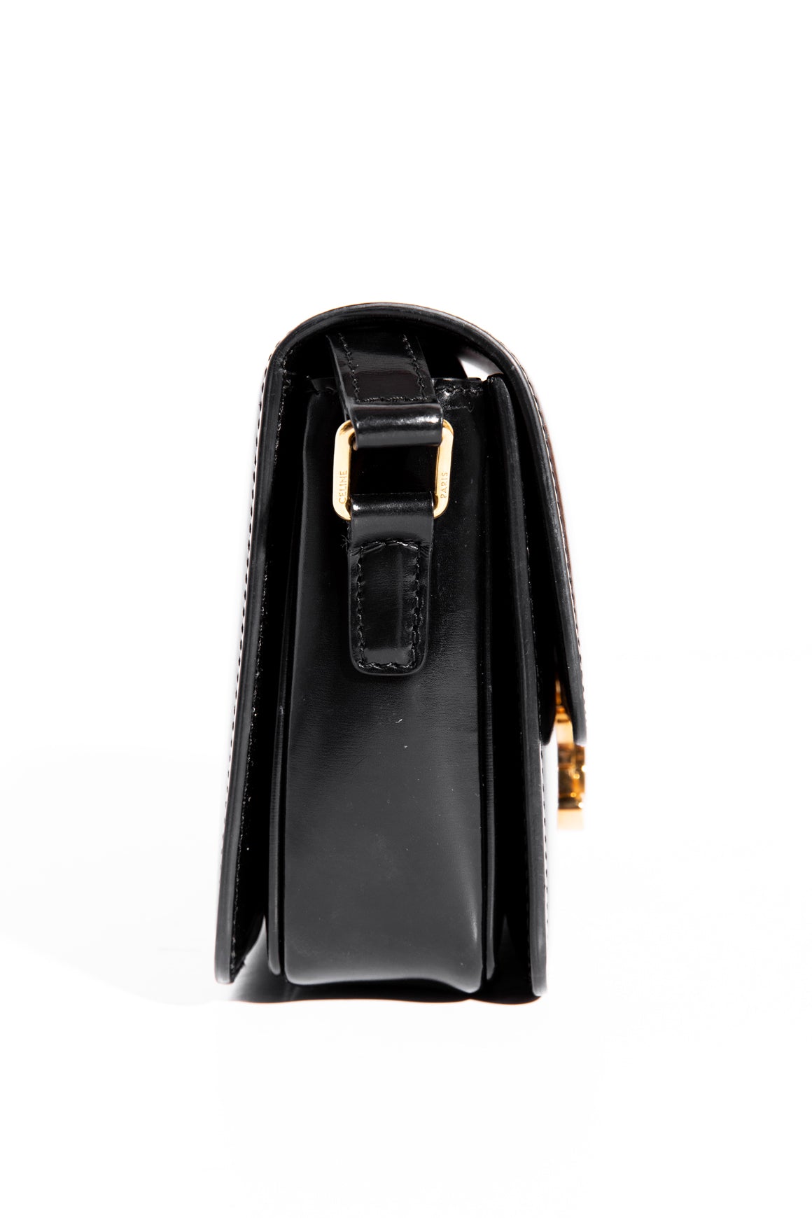 CELINE Teen Triomphe Bag In Shiny Calfskin