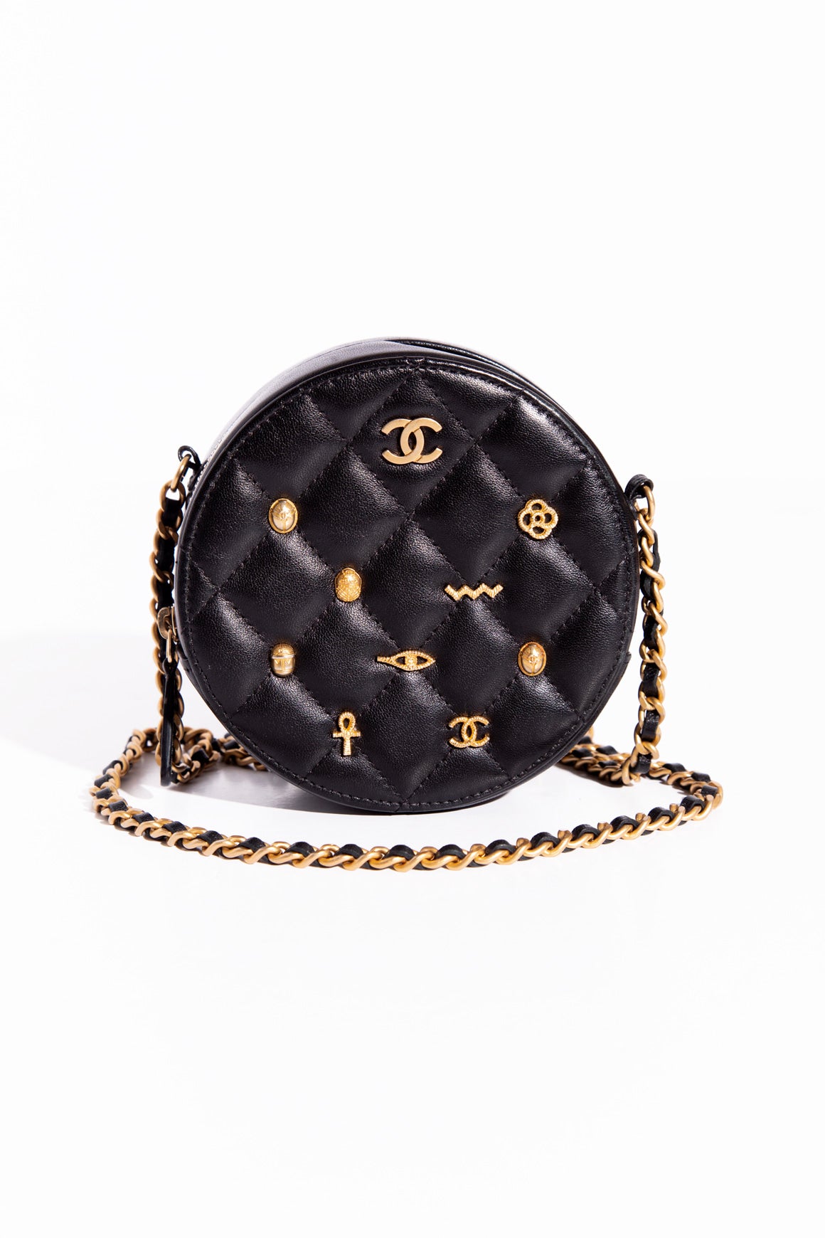 CHANEL Amulet Round Clutch