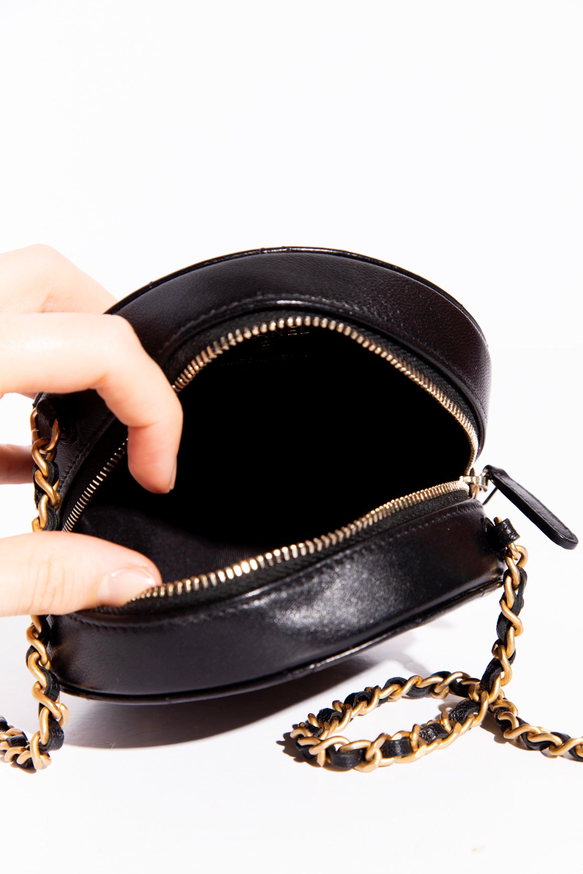 CHANEL Amulet Round Clutch