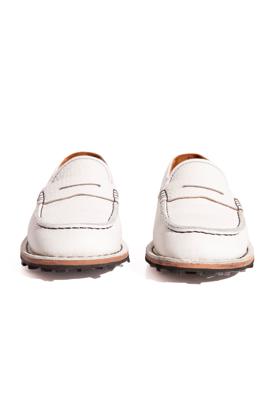 MARNI White Leather Loafers (Sz. 37.5)