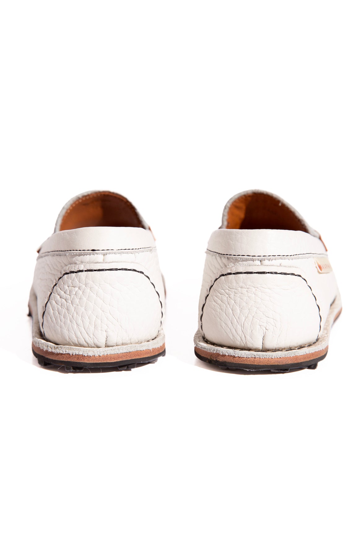 MARNI White Leather Loafers (Sz. 37.5)