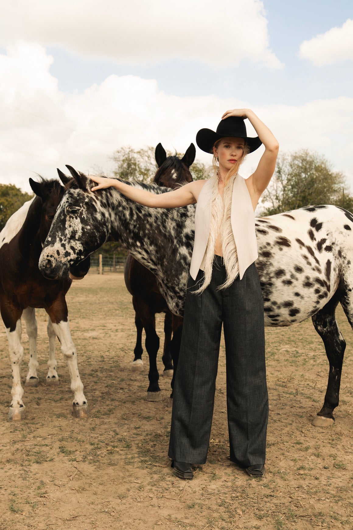 PLAN C Pleated Wide Leg Trouser (Sz. 44/8)